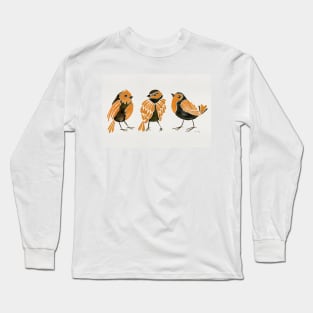 finches orange Long Sleeve T-Shirt